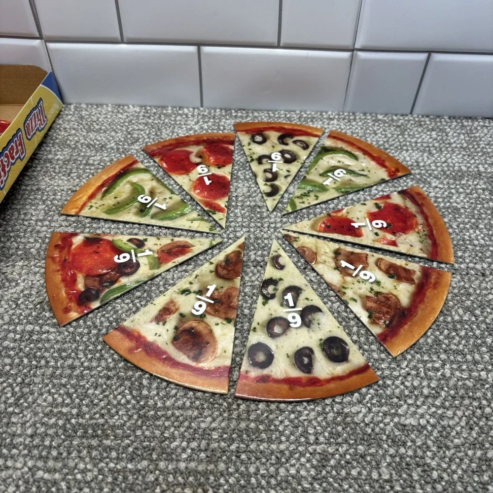 Pizza Fractions Fun Learning Resources Game Homeschool Math 100%‎ Complete